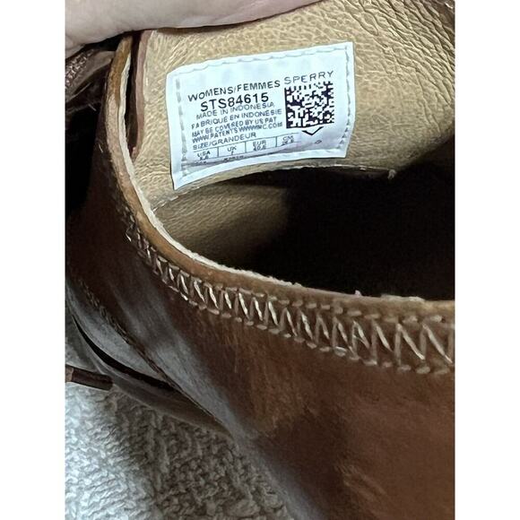 Sperry Fairpoint Oxford Women 9.5 US Shoe Brown Leather Tassel Lace Up Comfort - Picture 4 of 7